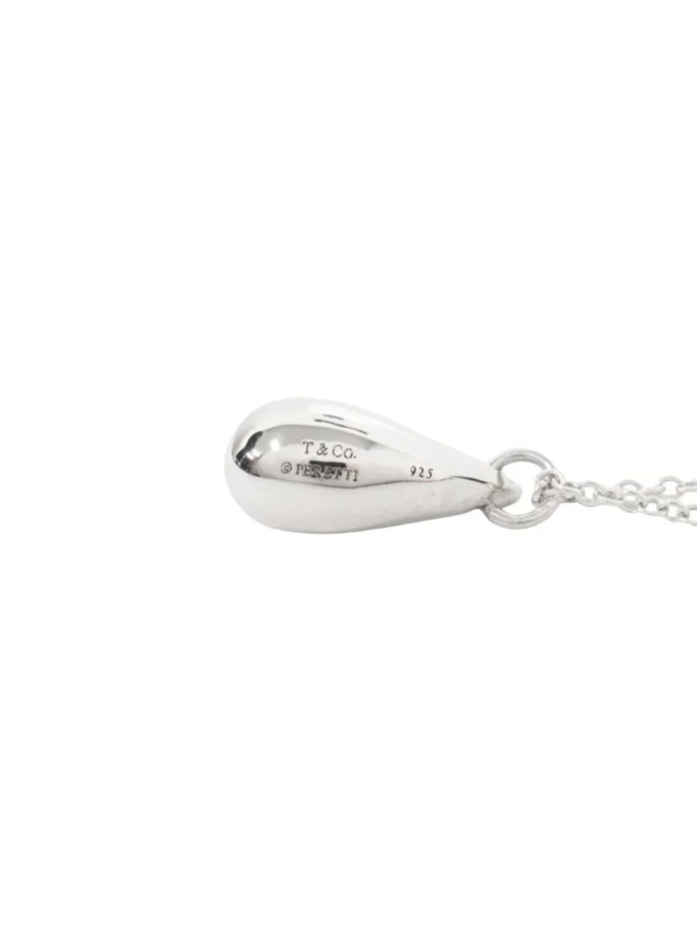 Tiffany & Co Polished Teardrop Necklace Silver